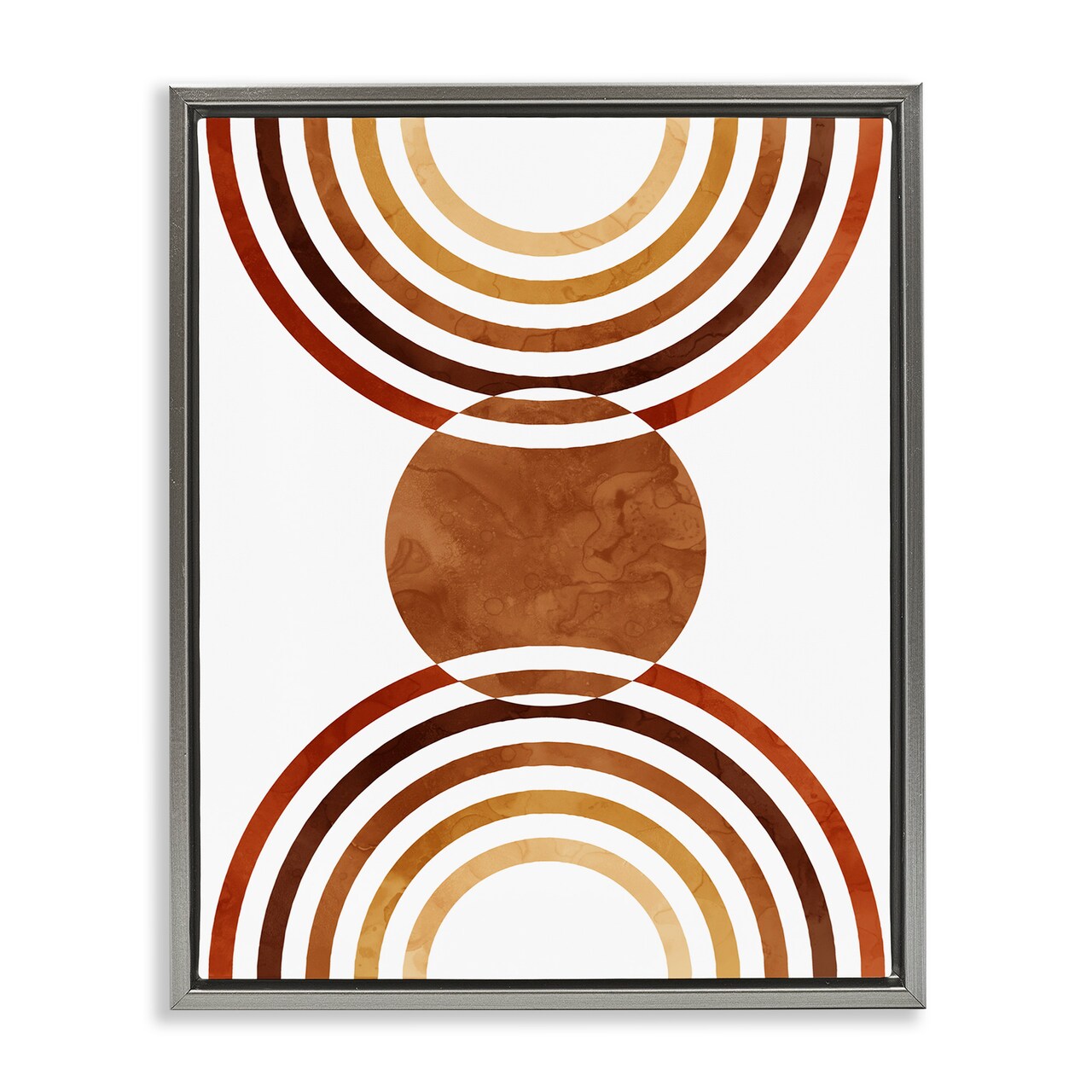 Stupell Industries Boho Earthy Arches Framed Floater Canvas Wall Art